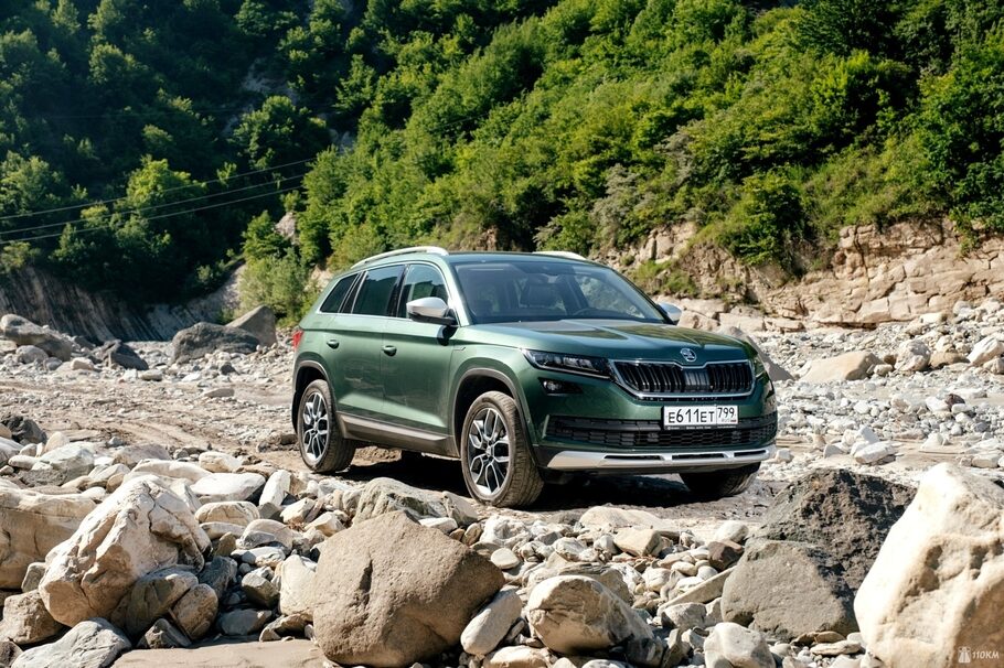 Тест драйв Skoda Kodiaq Scout  разведка дизелем