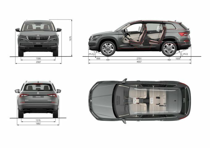 Kodiaq - среднеразмерный кроссовер. Внутри действительно просторно